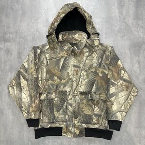 Liberty Camo Hooded Jacket RealTree Heavy Canvas Quilted Lined Men’s Large USA